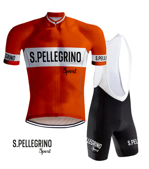 Retro Wielertenue San Pellegrino Oranje - REDTED