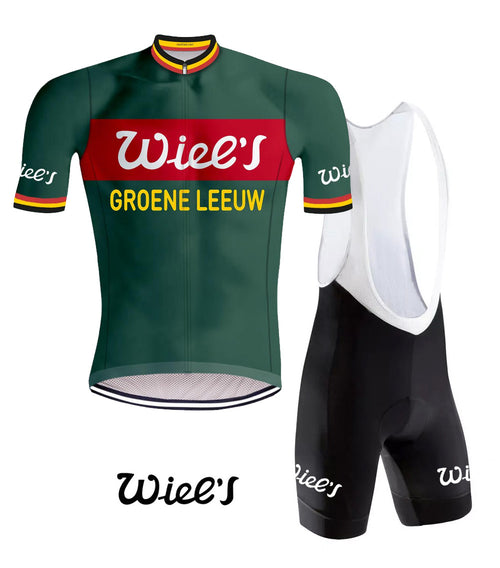 Retro Wielertenue WIEL'S GROENE LEEUW - REDTED