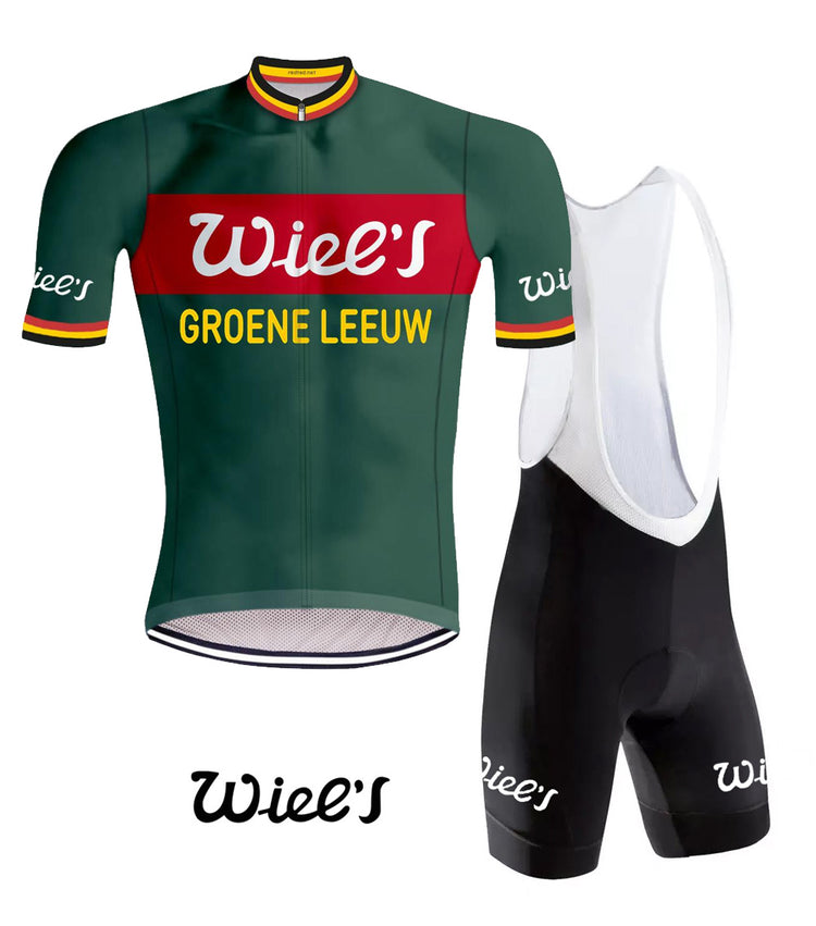 Retro Wielertenue WIEL'S GROENE LEEUW - REDTED