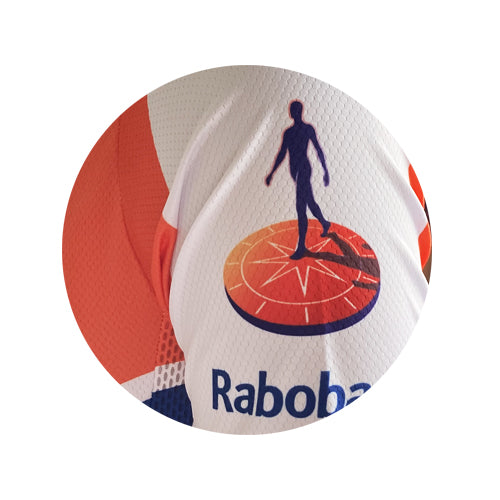 Retro Wielertenue Rabobank - oranje/blauw