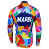 Retro Wielertenue Mapei - jack (fleece) en lange broek - Veelkleurig