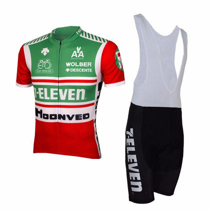 Retro Wielertenue 7-Eleven - Rood/Groen