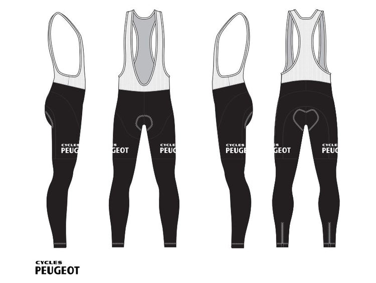 Lange Wielerbroek Peugeot (fleece) Zwart- REDTED