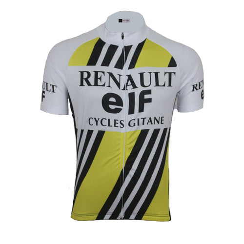 Retro Wielershirt Renault-Elf Wit/Zwart/Geel