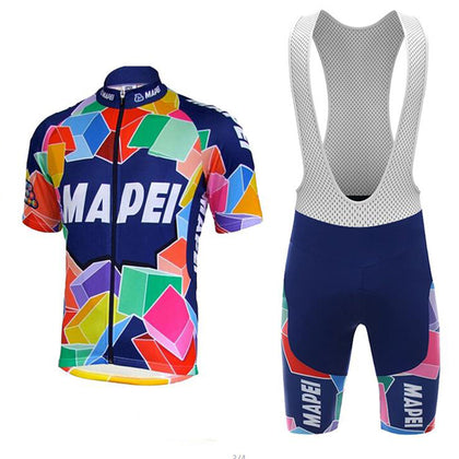 Retro Wielertenue Mapei - Veelkleurig