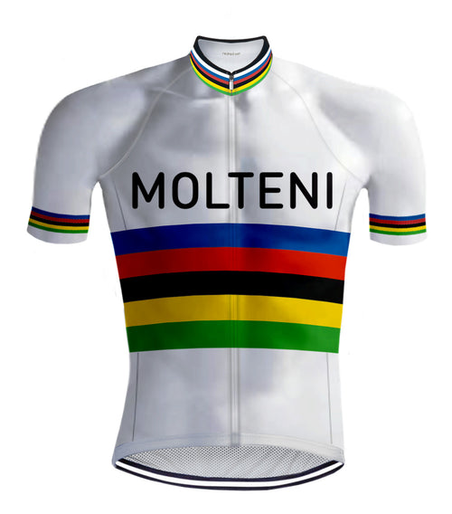 Retro Wielershirt Molteni Regenboog  - REDTED