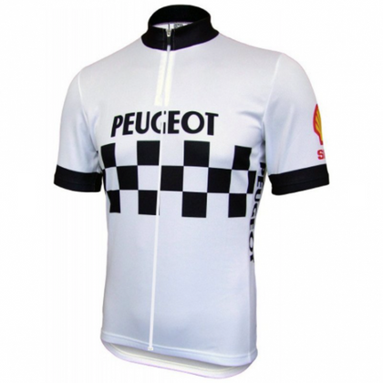 Retro Wielershirt Peugeot - Wit