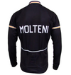 Retro Winter Wielerjack (fleece) Molteni - Zwart