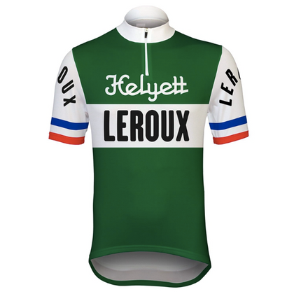 Retro Wielershirt Helyett Leroux - Groen