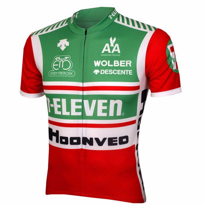 Retro Wielershirt 7-Eleven - Rood/Groen