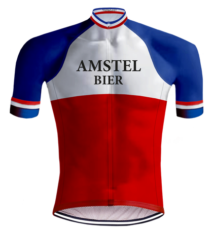 Retro Wielershirt Amstel Bier Rood/Blauw - REDTED