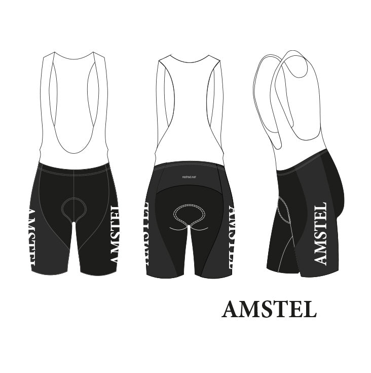 Retro Wielerbroek Amstel Bier - REDTED -Zwart