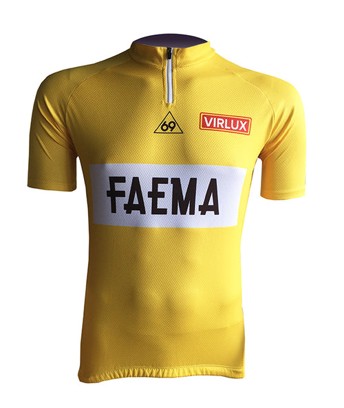 Retro Wielershirt Faema - Gele trui 1969