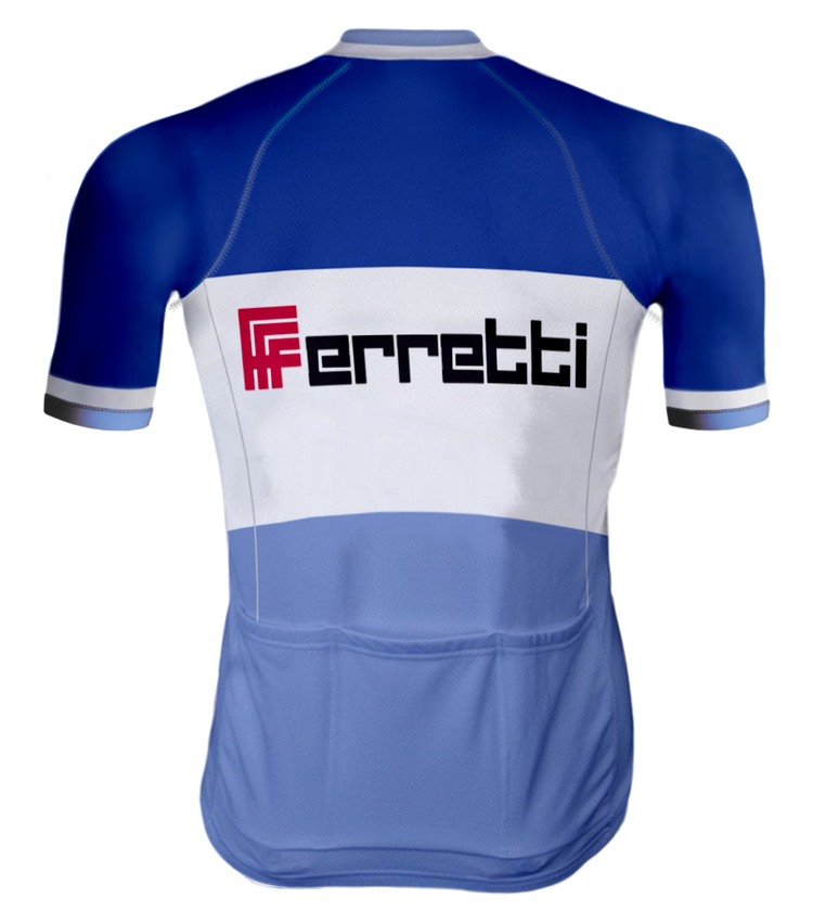 Retro Wielershirt Ferretti Blauw - REDTED