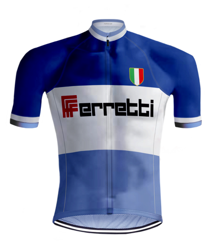 Retro Wielershirt Ferretti Blauw - REDTED