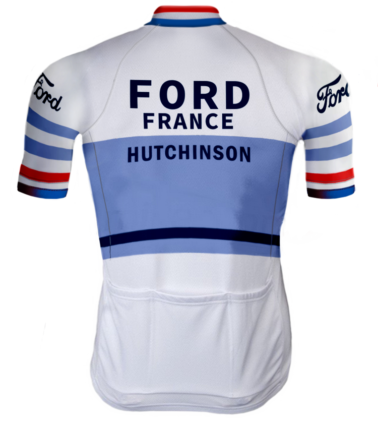 Retro Wielershirt Ford Wit/Blauw - REDTED