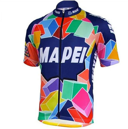 Retro Wielershirt Mapei - Veelkleurig