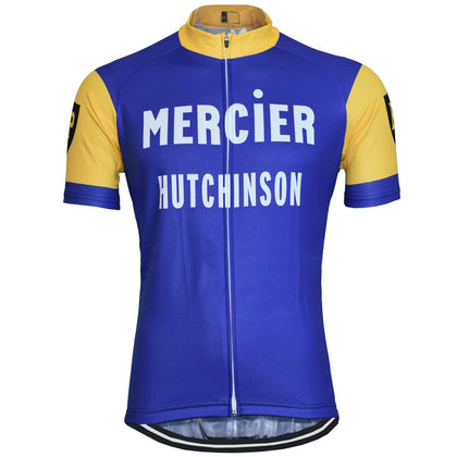 Retro Wielershirt Mercier Hutchinson - Blauw/Geel