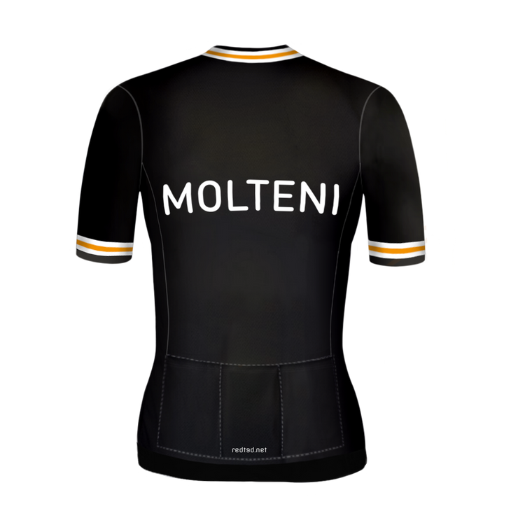 Retro Dames Wielershirt Molteni Zwart - REDTED