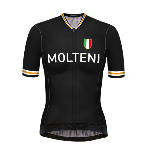 Retro Dames Wielershirt Molteni Zwart - REDTED