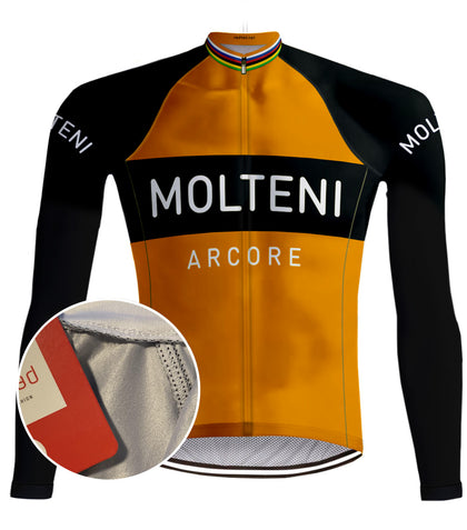 Retro Wielershirt Molteni lange mouwen - Oranje RedTed