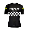 Retro Dames Wielershirt Peugeot Zwart/Wit - REDTED