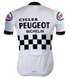 Retro Wielershirt Peugeot Wit/Zwart - REDTED