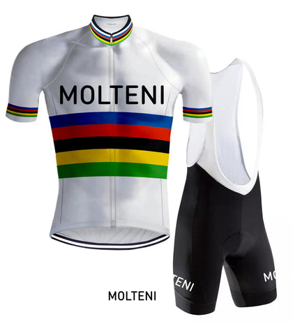 Retro Wielertenue Molteni Regenboog - REDTED