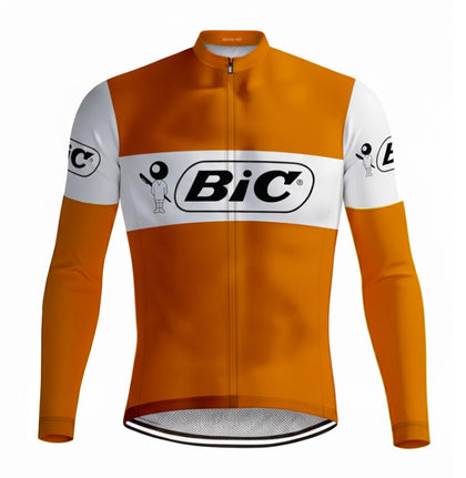 Retro Winter Wielerjack (fleece) Bic - Oranje REDTED