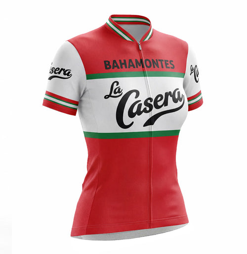 Retro Wielershirt Dames La Casera - Rood  Gruppo Sportivo