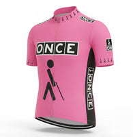 Retro Wielershirt ONCE - Roze Gruppo Sportivo