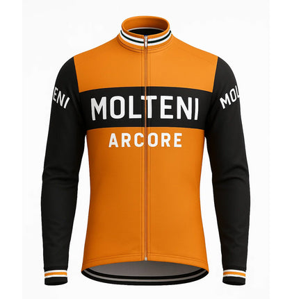 Retro Winter Wielerjack (fleece) Molteni - Oranje Gruppo Sportivo