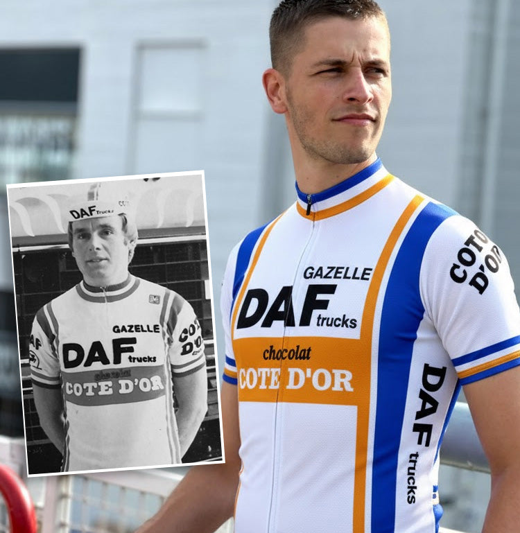 Retro Wielershirt DAF Trucks - Wit