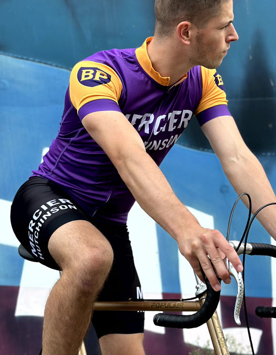 Retro Wielerbroek Mercier Hutchinson - REDTED - ZWART