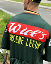 Retro Wielerjack (fleece) Wiel's Groene Leeuw - Rood/Groen