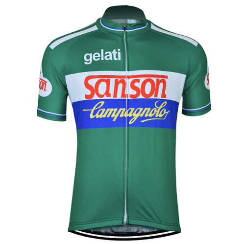 Retro Wielershirt Sanson Groen