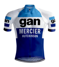 Retro Wielershirt Gan Mercier Blauw - REDTED