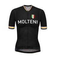Retro Dames Wielershirt Molteni Zwart - REDTED