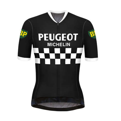 pakket helaas tv station Retro wielershirts - Retro Dames Wielershirt Peugeot Zwart/Wit - REDTED